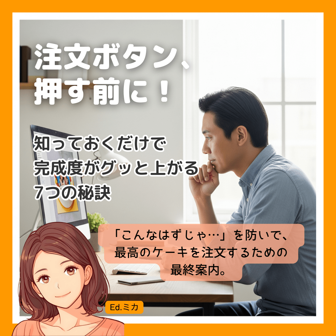 注文前に必ずチェック！写真ケーキで後悔しないための7つの秘訣