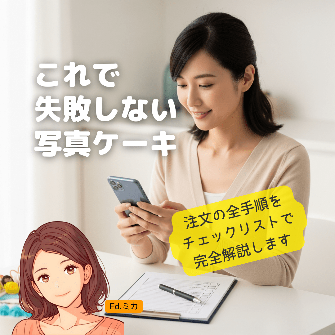 【保存版】絶対に失敗しない！写真ケーキ注文の全手順チェックリスト